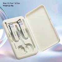 Kit de Manucure en Acier Carbone en Gros, Coffret Complet avec Ciseaux à Ongles, Pince à Bec Effilé, Lime à Ongles et Cure-Oreilles