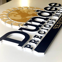 Panneau d'affichage personnalisé acrylique/PVC Lettres dimensionnelles découpées au laser Panneaux en acrylique pour bureaux d'entreprise logo mural 3d