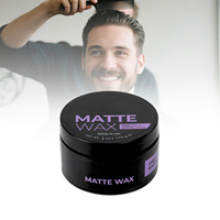 Cire coiffante pour hommes avec logo personnalisé, marque privée, longue tenue, aspect mat, non brillante, cire coiffante naturelle pour cheveux