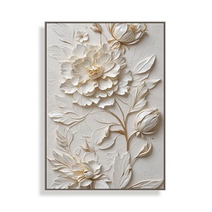 Cuadro Abstracto <span class=keywords><strong>de</strong></span> Flores Personalizado, Arte Mural 3D Enmarcado, <span class=keywords><strong>Cuadros</strong></span> <span class=keywords><strong>Modernos</strong></span> para Habitación - Product Image 1