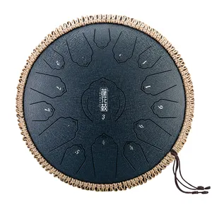 Customized LOGO 14-inch 15-tone Hollow Drum Steel Tongue Drum Forget Worry Drummer Disc Percussion Instrument