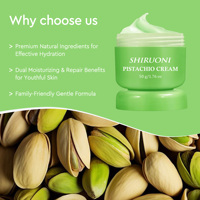 Crème pour le visage à la pistache en marque privée OEM/ODM, crème hydratante naturelle, soin hydratant naturel pour la peau avec des extraits de noix