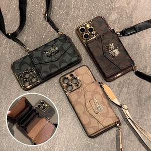 Étui de Téléphone de Luxe Tendance en Cuir de Marque <span class=keywords><strong>avec</strong></span> Porte-Cartes Organiseur pour <span class=keywords><strong>iPhone</strong></span> 11 12 13 <span class=keywords><strong>14</strong></span> 15 16 Pro Max Accessoires de Téléphone Anti-Chute - Product Image 1