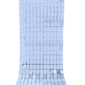 Tirai Foil Persegi 1*2M, Tirai Rumbai Kubus untuk Dekorasi Pernikahan, Pesta Ulang Tahun, Dinding, Latar Belakang, Perlengkapan Dekorasi - Product Image 4