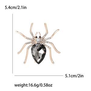 Joyería de moda, broches de araña de diamantes de imitación chapados en oro para <span class=keywords><strong>mujer</strong></span>, diseño creativo, accesorios para disfraces de <span class=keywords><strong>Halloween</strong></span>, broche de solapa para hombre - Product Image 6