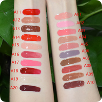 Vente en gros de brillant à lèvres, marque privée végétalien, maquillage minéral, brillant à lèvres hydratant et lisse, sans lèvres dodues et brillantes