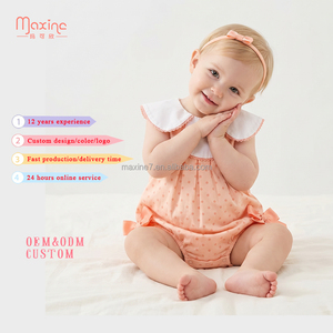 Tutina Estiva Senza Maniche per <span class=keywords><strong>Neonata</strong></span>, Abbigliamento Carino per Neonati, Completo in <span class=keywords><strong>Cotone</strong></span> Viola per Bambine - Product Image 2