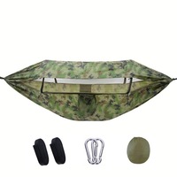 Hamac double pour l'extérieur avec moustiquaire et protection solaire, tissu en nylon 210T, toutes saisons, capacité de 200 kg, pour le camping, la randonnée
