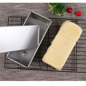 Molde para pan de aleación de aluminio con tapa, rectangular, reutilizable, para uso doméstico. - Product Image 1