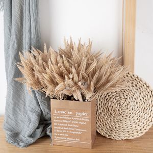 CallaFloral Herbe de Queue de Lapin Artificielle Marron Clair Décoration de Mariage Fleurs Réalistes en Plastique Style INS Bouquet - Product Image 1