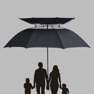 Parapluie automatique double couche 30 pouces imprimé sur mesure, ouverture automatique, vente en gros - Product Image 3