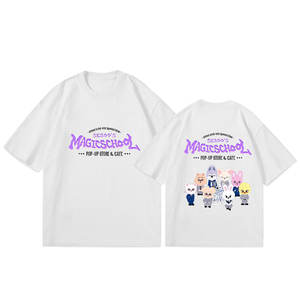 T-shirt à manches courtes Kpop Idol Gourp Stray Kids 4TH FANMEETING Magic School Vente en gros - Product Image 4