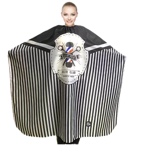 Cape de coiffure avec rayures et motifs, anti-adhésive, pour salon de coiffure, 140x160cm, matière textile, cape de barbier drapeau américain - Product Image 1