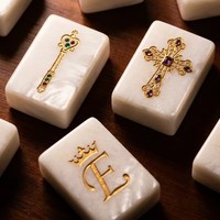 Tuiles de Mahjong américaines en acrylique à motif nacre, fabriquées en Chine, ensemble cadeau pour la maison, finition polie à la main, haut de gamme, 160 pièces