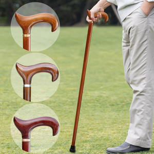 Деревянная трость ручной работы, деревянная трость с деревянной ручкой, легкая Нескользящая трость для пожилых людей - Product Image 5