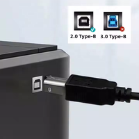 Câble d'imprimante Cantell OEM Type C personnalisable 0.5m 1m 1.5m 2m gaine PVC USB 2.0 MIDI OTG fonction de charge fonction scanner