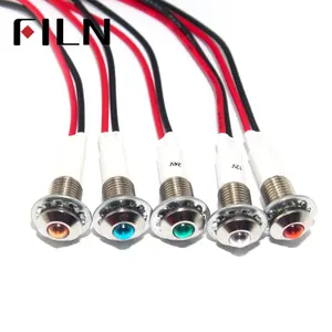 Filn FL1M-10SW-1 10 millimetri indicatore luminoso pilot lampada rosso bianco verde ha condotto la lampada 12v 3v 110v 24v 250v 120v