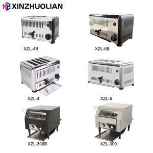 محمصة خبز كهربائية تجارية من الفولاذ المقاوم للصدأ بأربع شرائح، سخان طعام صغير للطاولة، محمصة سوداء جانبية معتمدة من CE لمدة عام واحد - Product Image 6