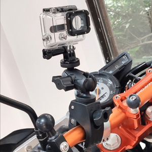 Para Go Pro, soporte de Clip de montaje en manillar, abrazadera de cabeza esférica con juego de montaje de tornillo 1/4, cámara de acción para <span class=keywords><strong>Insta360</strong></span> Sony <span class=keywords><strong>Xiaomi</strong></span> - Product Image 5