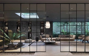 Puertas y ventanas corredizas <span class=keywords><strong>de</strong></span> <span class=keywords><strong>aluminio</strong></span> <span class=keywords><strong>de</strong></span> vidrio doble horizontal <span class=keywords><strong>de</strong></span> estilo moderno terminadas con diseño <span class=keywords><strong>de</strong></span> rejilla <span class=keywords><strong>para</strong></span> hoteles - Product Image 3