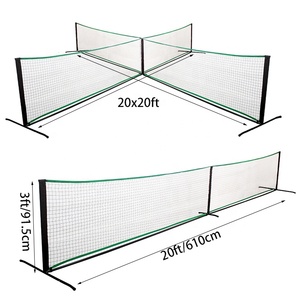Mới nhất thiết kế đa chức năng chéo bền di động gấp pickleball Tennis Net Set thép + polyester 20x20ft pickleball đứng - Product Image 6
