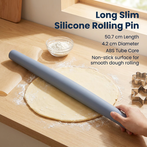 Rouleau à pâtisserie en silicone de qualité alimentaire, facile à nettoyer, antiadhésif, conique, pour la cuisine et la pâtisserie - Product Image 5