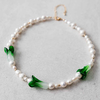 Perle d'eau douce à la mode et collier de perles d'imitation non-ternir élégant chou légumes bijoux pour femmes hommes