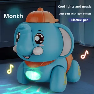 QS gros enfants éducatifs électrique marche Mini jouet enfants en plastique 2 couleurs B/<span class=keywords><strong>O</strong></span> mignon dessin animé petit Animal ensemble jouets musique - Product Image 4