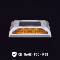 OEM ODM Balise routière réfléchissante en alliage d'aluminium à double face, alimentée par énergie solaire et LED, pour la sécurité des bords de voie et des allées