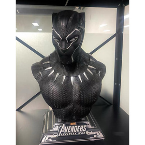 等身大 マーベルキャラクター像 ブラックパンサー アイアンマン レジン工芸品 スーパーヒーロー ファイバーグラス彫刻 ホームデコレーション用 - Product Image 6