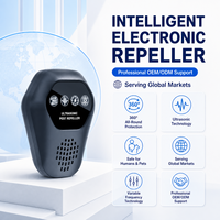 Répulsif à ultrasons efficace contre les rongeurs, puce intelligente IA, fréquence variable, dispositif anti-rats, certifié EPA CE RoHS pour le marché mondial