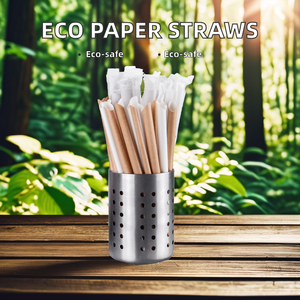 Thân Thiện Với Môi Dùng Một Lần 12Mm Đường Kính Kraft Giấy Rơm Phân Hủy Sinh Học Bong Bóng Trà Rơm Riêng Gói Cho Nhà Hoặc Thanh Sử Dụng - Product Image 3