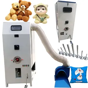 Máquina de fibra de relleno de almohada de juguete de relleno de animales de peluche de automatización para juguetes de peluche