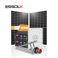 Ensemble complet 10kw système d'énergie solaire hybride Deye triphasé pour maison avec onduleur deye SUN-10K-SG04L P3-EU