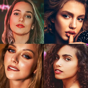 Piercing de nez sans filetage en titane G23 de qualité implant, forme S, bijoux de mode pour femmes, boucles d'oreilles en zircon et diamant - Product Image 2