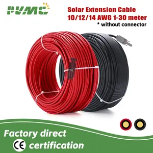 TUV Insulated Tinned Copper Solar Wire DC Power Cable In Various Sizes 4mm 6mm 10mm 16mm 25mm 35mm For PV Connector