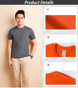 T-shirt uni tendance en coton épais, coupe classique, pour homme et garçon – Meilleure vente de l'été - Product Image 3
