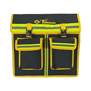 Penggong Hardware Canvas Tool Bag Reflective Strip Wear Resistant Multifunctional Repair Storage Bag Large Electrician Bag - Product Image 4