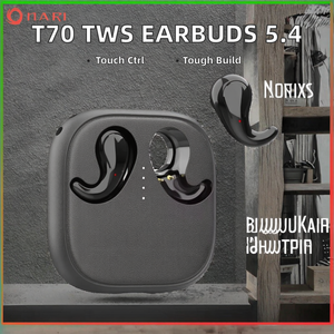 Audífonos Inalámbricos T70 Intrauditivos con Sonido Estéreo 9D, para Deportes y Videojuegos, Resistentes al Agua IPX5, Control por Voz, Sonido de Alta Fidelidad, Manos Libres Invisibles, TWS, para Dormir - Product Image 2