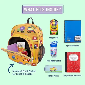 Sac à dos pour enfants personnalisable en gros, motif mignon, sac d'école avec bretelles réglables et poche avant pour un usage quotidien - Product Image 2