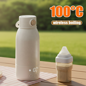 100 ℃   <span class=keywords><strong>Calentador</strong></span> de Biberones Rápido e Impermeable, <span class=keywords><strong>Calentador</strong></span> de <span class=keywords><strong>Leche</strong></span> Materna y Fórmula, Temperatura Constante, Hervidor de Agua Eléctrico Portátil - Product Image 1