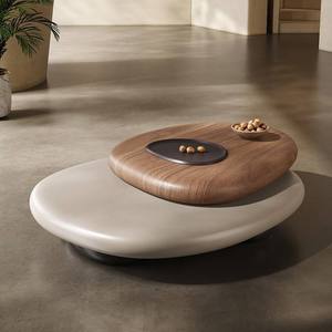 Mesa de <span class=keywords><strong>Centro</strong></span> Moderna de Diseño Giratorio y Duradero, Estilo Retro, Lujosa, Popular, Creativa, Irregular, de Madera para Sala de Estar - Product Image 4