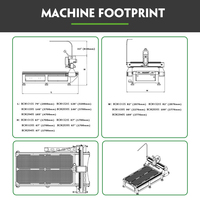 Machine de fraisage CNC 1212 pour moules de chaussures, fraiseuse CNC 3x2 m avec changeur d'outils