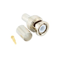 Connecteur RF BNC mâle droit pour RG5, RG21, RG212, RG222 pour vidéo de vidéosurveillance