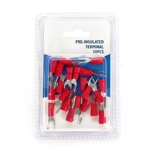 Terminale preisolato rosso 1,25 mm, 20 unità per blister, ideale per connessioni elettriche sicure ed efficienti. - Product Image 1