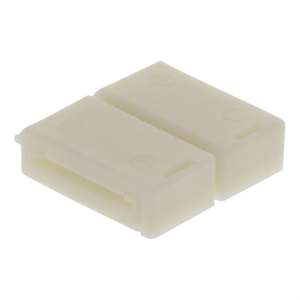 LED Strip Connector <b>2</b>-<b>Piece</b> <b>Set</b> For Flexible LED Strips <b>White</b> Plastic Joiner - Product Image 2