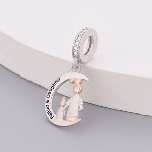Cuentas de Plata de Ley 925 <span class=keywords><strong>para</strong></span> Madre, Hija, Padre, Hermano, Hermana, Compatibles con Pulseras de Charms <span class=keywords><strong>Originales</strong></span>, <span class=keywords><strong>para</strong></span> Hacer Joyas, Regalo de <span class=keywords><strong>Cumpleaños</strong></span> - Product Image 4