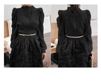 Chemisier en Chiffon Polyvalent pour Femme à Manches Lanterne, Nouvelle Collection Printemps-Automne, Design Tendance, Vente en Gros pour Boutiques