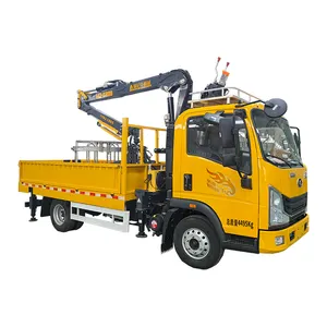 China supplier 6 Wheels 10 Tons Dump Truck Mounted Crane For Grabbing Wood