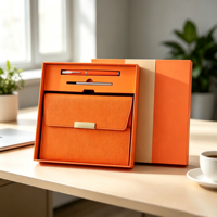 Kit de stylo et journal en cuir haut de gamme personnalisé avec boucle métallique pour événements d'appréciation client, planification, coffret cadeau de bureau